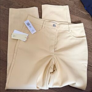 Babaton yellow pants pleather